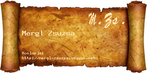 Mergl Zsuzsa névjegykártya